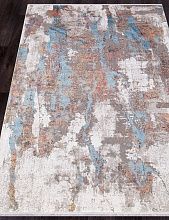 Пушистый овальный ковер OLIMPOS M356C CREAM / TERRA