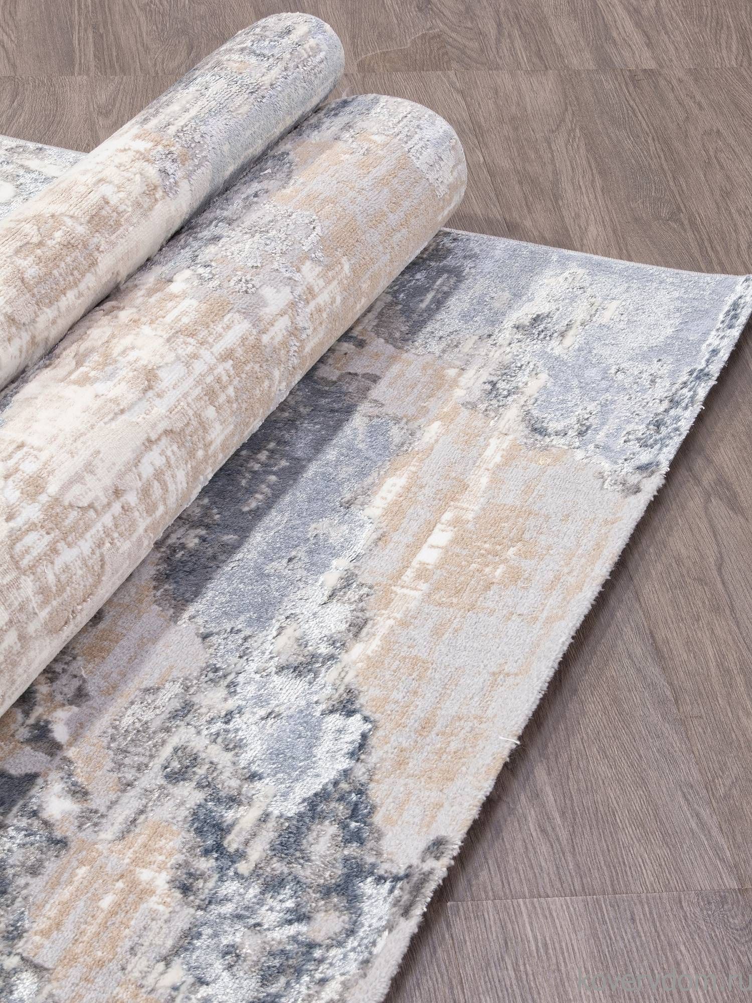 Ковер PERU D038A CREAM SHIRINK / BLUE FDY