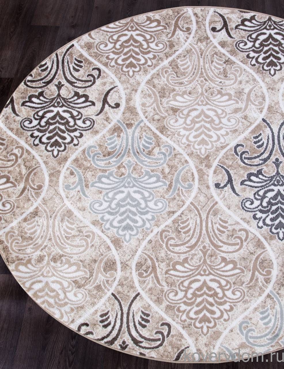 Ковер VALENCIA DELUXE d310 CREAM-BROWN Круг