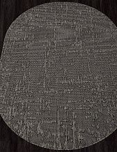 Ковер-циновка KAIR S136 BLACK-GRAY Овал