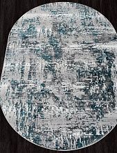 Пушистый ковер PARADIZE 00065A TURQUOISE / GREY Овал