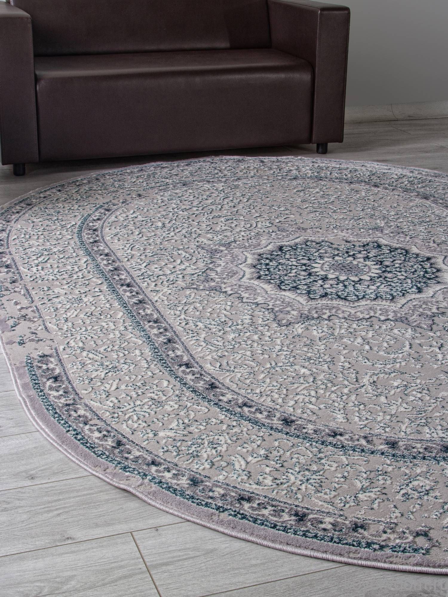 Ковер PALERMO F294 GRAY Овал