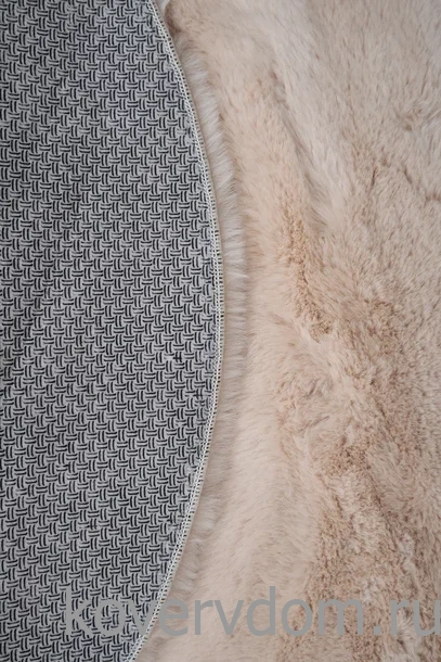 Ковер из искусственного меха Krolik 1000A T2408_BEIGE круг