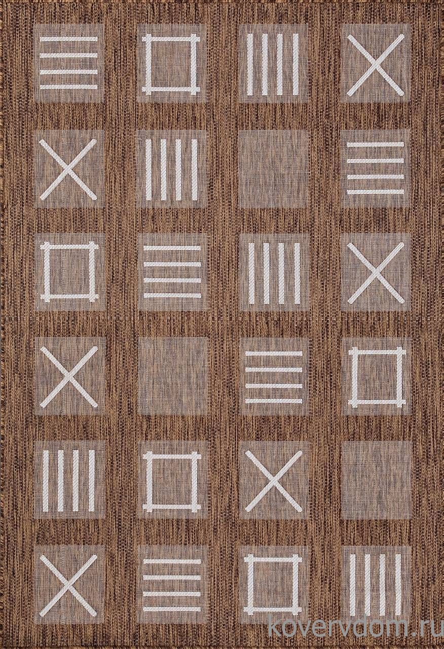 Ковер циновка VEGAS S003 BROWN-CREAM