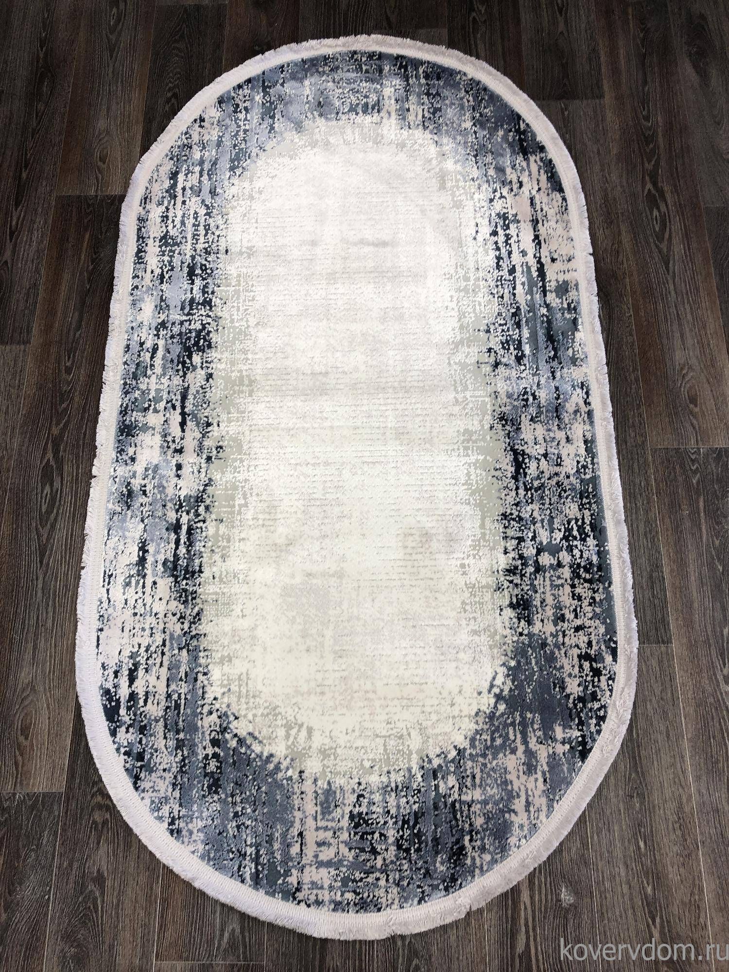 Ковер DOKU 9348H BLUE / CREAM Овал