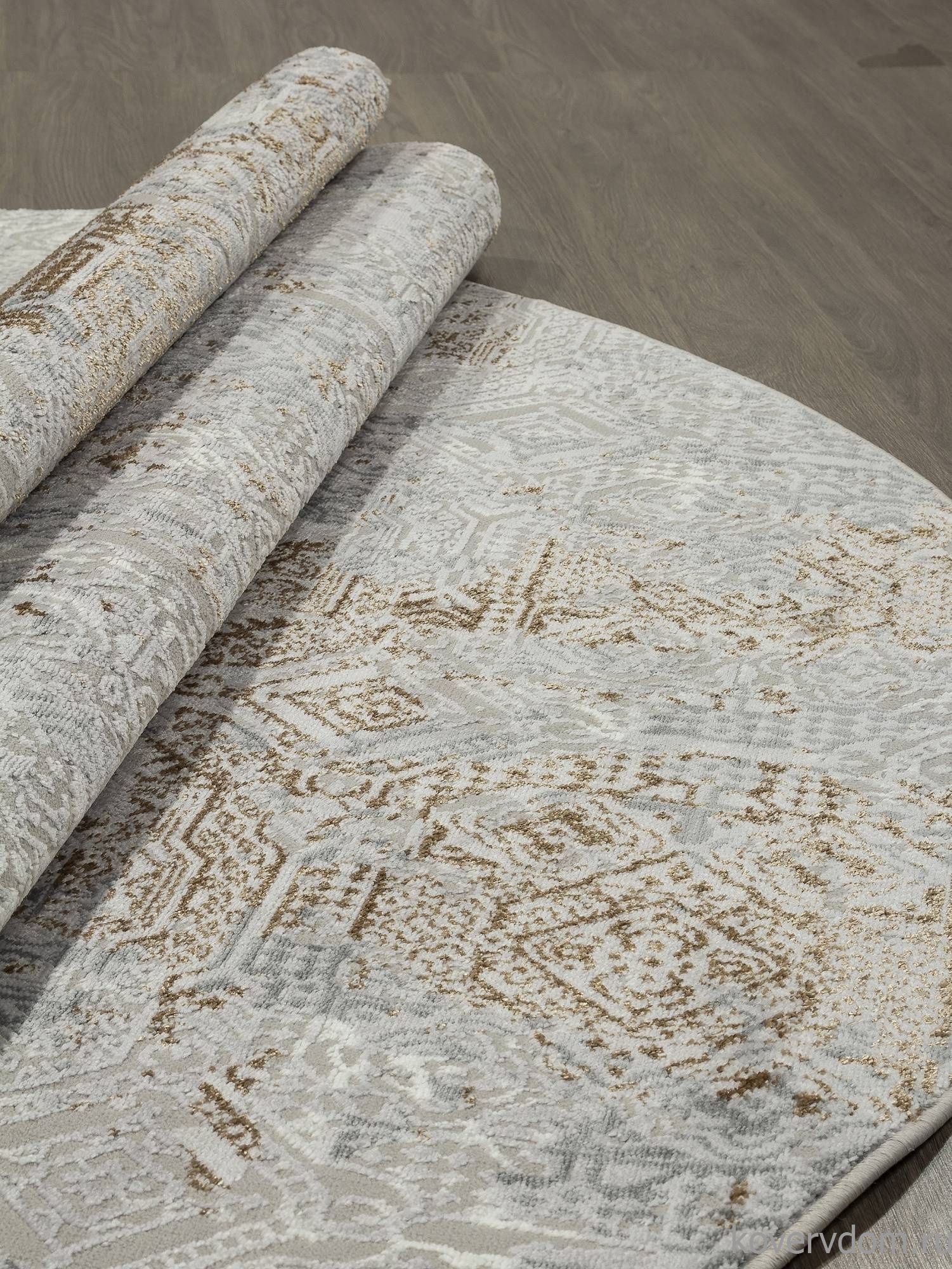 Ковер PALERMO F281 GRAY-GREEN Овал